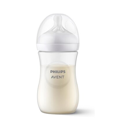 Set biberoane Natural Response, 6 luni, SCY903/04, 4 buc x 260 ml, Philips Avent 821829
