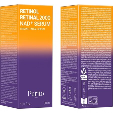 Ser de fata Retinol Retinal 2000 Nad+Serum, 30 ml, Purito 821934