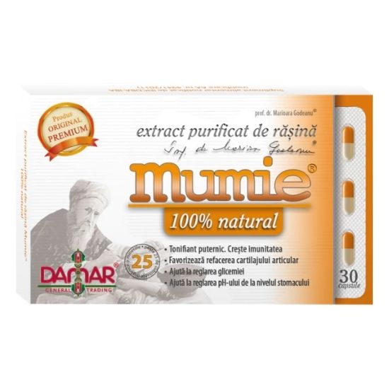 Extract purificat de rasina Mumie, 30 capsule, Damar General Trading