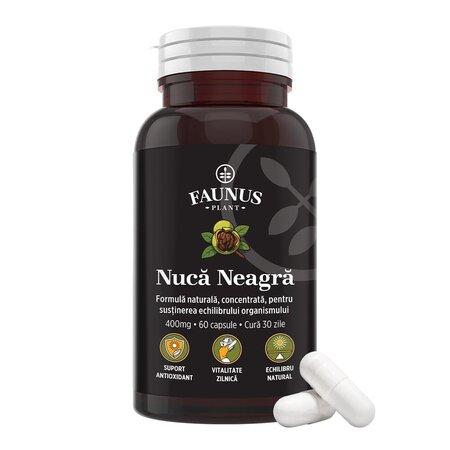 Nuca Neagra, 400 mg, 60 capsule, Faunus Plant