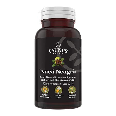 Nuca Neagra, 400 mg, 60 capsule, Faunus Plant 821853