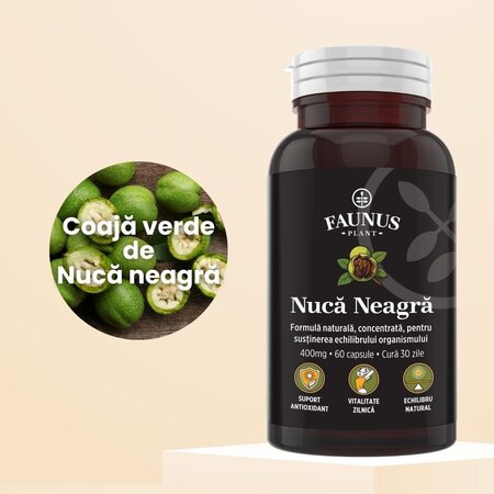 Nuca Neagra, 400 mg, 60 capsule, Faunus Plant 821856