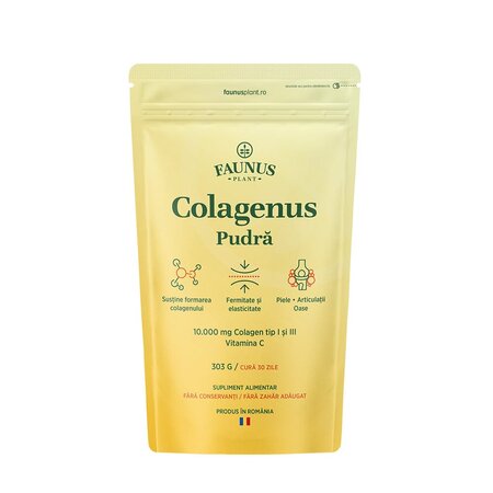 Colagenus pudra + Vitamina C, 303 g, Faunus Plant