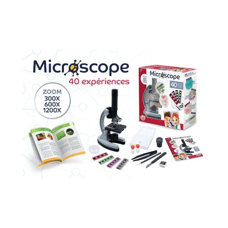 Microscop cu 40 de experimente, 8 ani+, Buki France 822028