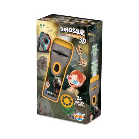 Mini proiector Dino 3D cu 24 de imagini, 5 ani+, Buki France 822176