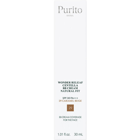 Crema BB cu SPF30 PA+++ Wonder Releaf Centella Natural Fit, 29 Caramel Beige, 30 ml, Purito 822227