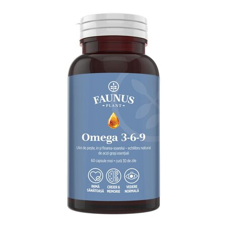 Omega 3-6-9, 60 capsule, Faunus Plant