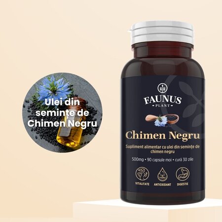 Ulei de Chimen Negru, 90 capsule moi, Faunus Plant 822262