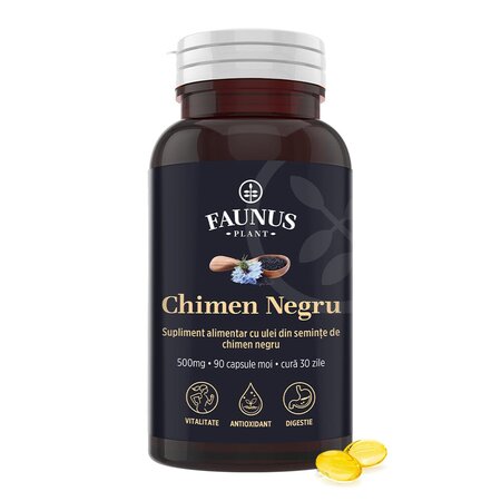 Ulei de Chimen Negru, 90 capsule moi, Faunus Plant 822263