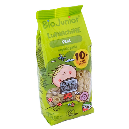 Paste Bio  vegane cu faina de mazare, in forma de melci BioJunior, 10 luni+, 200 g, Germinal