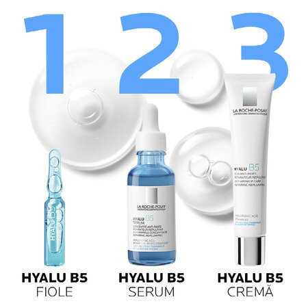 Fiole concentrate antirid pentru ten sensibil Hyalu B5, 7x 1.8 ml, La Roche Posay 559471