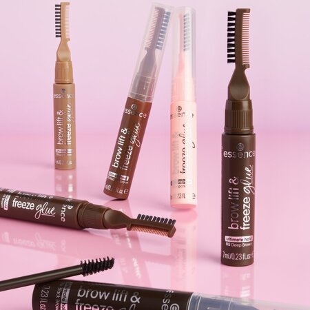 Gel pentru sprancene Brow Lift & Freeze Glue, Nuanta 02 Light Brown, 7 ml, Essence 822446