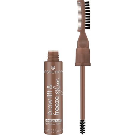 Gel pentru sprancene Brow Lift & Freeze Glue, Nuanta 03 Medium Brown, 7 ml, Essence 822456