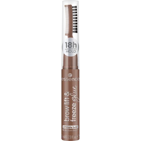 Gel pentru sprancene Brow Lift & Freeze Glue, Nuanta 03 Medium Brown, 7 ml, Essence