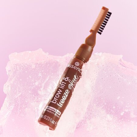 Gel pentru sprancene Brow Lift & Freeze Glue, Nuanta 03 Medium Brown, 7 ml, Essence 822461