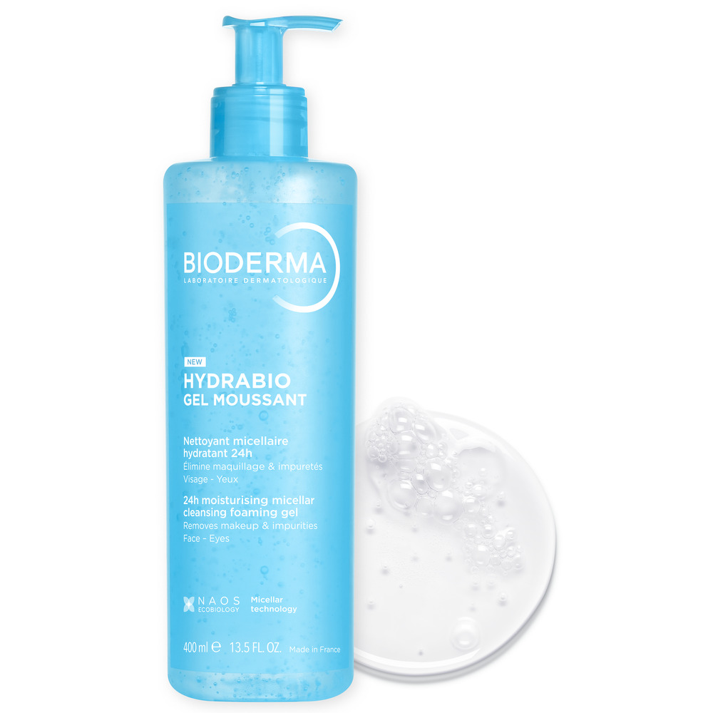 Bioderma Hydrabio Gel Spumant Micelar 3-în-1, 400 ml