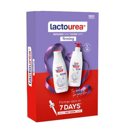 Set gel de dus si lapte de corp Lactourea Firming, Lactovit