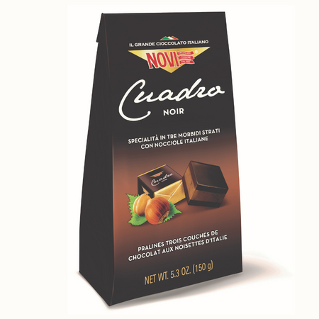 Praline de ciocolata cu alune, fara gluten Cuadro Noir, 150 g, Novi 822712