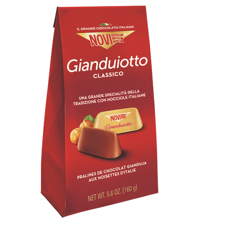 Praline de ciocolata cu lapte si alune Gianduia, fara gluten, 160 g, Novi