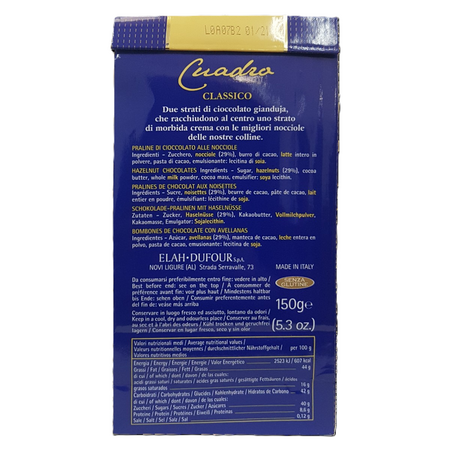 Praline de ciocolata cu alune, fara gluten Cuadro Classico, 150 g, Novi 822748