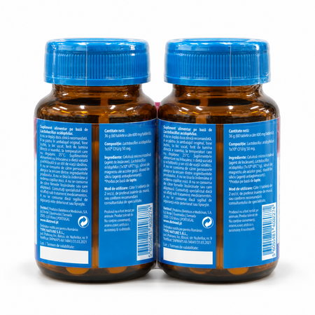 Pachet Acidophilus, 2x60 tablete, Naturmil 822797