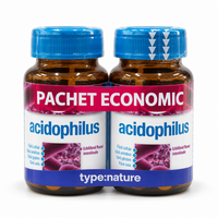 Pachet Acidophilus, 2x60 tablete, Naturmil