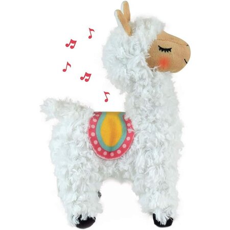 Jucarie muzicala de plus cu lumini, 27 cm, Lama Lola, 12 luni+, Jemini 822801