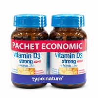 Pachet Vitamina D3 Strong, 4000 U.I, 2x90 tablete, Naturmil