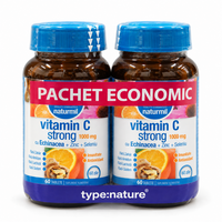 Pachet Vitamina C Strong, 1000 mg, Naturmil, 2x60 tablete, Naturmil