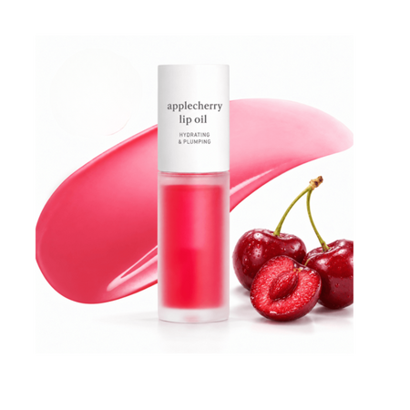 Ulei de buze cu ulei din seminte de mar si extract de cirese, Applecherry, 3.7 ml, Nooni