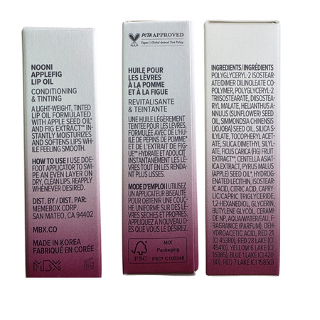 Ulei de buze cu ulei din seminte de mar si extract de smochine, Applefig, 3.7 ml, Nooni 822962