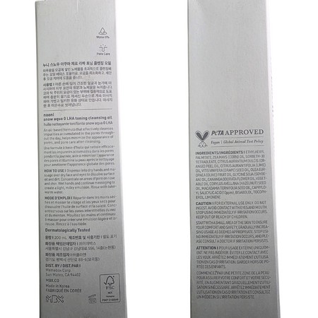 Ulei demachiant, Snow Aqua 0 LHA Toning, 200 ml, Nooni 823080