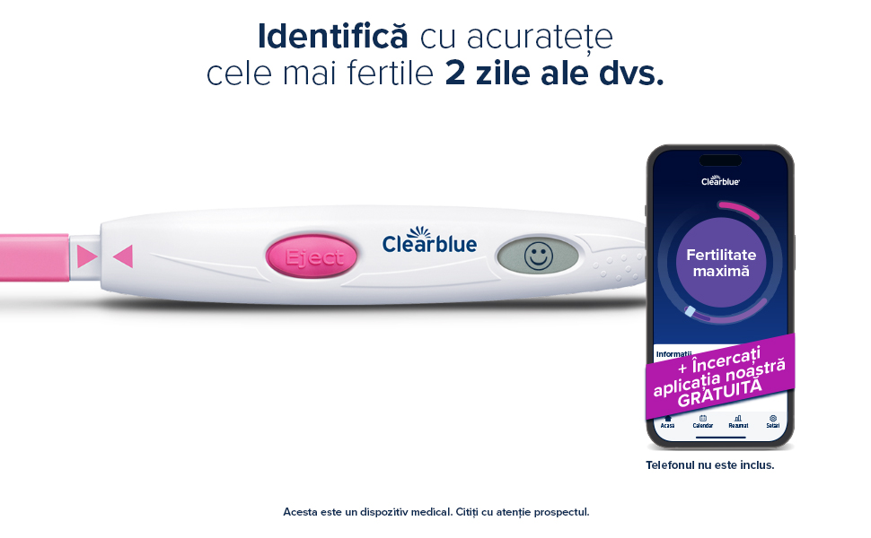 Detectarea creșterii hormonului LH cu Clearblue