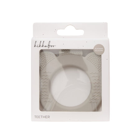 Inel gingival din silicon Platinum, Sand, +3 luni, 1 bucata, Kikka Boo 823279