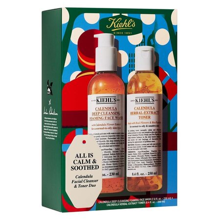 Set Lotiune tonica cu Galbenele + Gel de curatare cu Galbenele All is Calm & Soothed, 230 ml  + 250 ml, Kiehl's