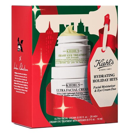 Set Crema hidratanta Ultra Facial + Crema pentru zona ochilor Creamy Avocado Hydrating Holiday Hits, 28 ml  + 14 ml, Kiehl's