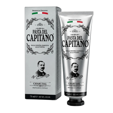 Pasta de dinti cu carbune activ 1905, Charcoal, 75 ml, Pasta del Capitano