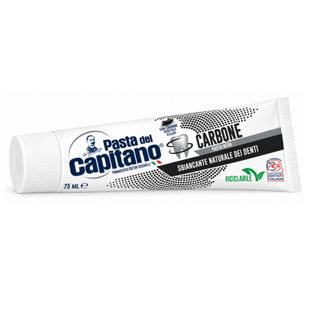Pasta de dinti cu carbune activ, Charcoal, Pasta del Capitano