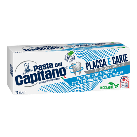 Pasta de dinti impotriva placii bacteriene si cariilor, 75 ml, Pasta del Capitano 823442