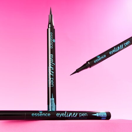 Tus de ochi extra rezistent la apa si transfer Eyeliner Pen, 01 Black, 1.2 ml, Essence 823457