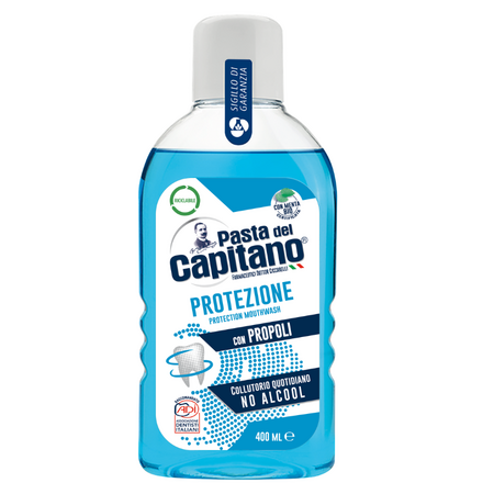 Apa de gura pentru protectia dintilor si gingiilor, Collutorio Protezione, 400 ml, Pasta del Capitano