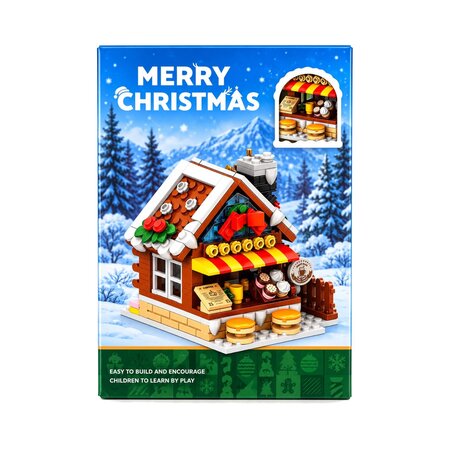 Set de constructie, Cafenea de Craciun Gingerbread Cafe, 6 ani+, 322 piese, OEM