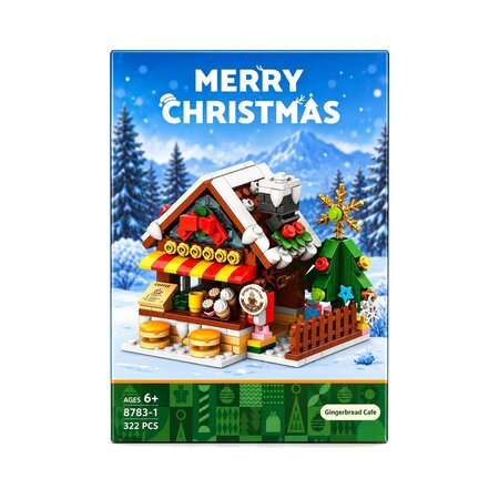 Set de constructie, Cafenea de Craciun Gingerbread Cafe, 6 ani+, 322 piese, OEM 823559