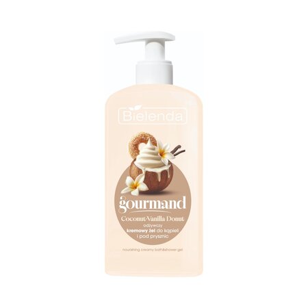 Gel de dus cremos nutritiv Coconut-Vanilla Donut Gourmand, 300 ml, Bielenda