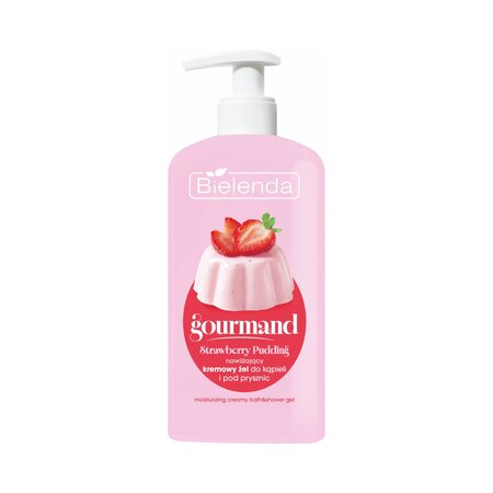 Gel de dus cremos nutritiv Strawberry Pudding Gourmand, 300 ml, Bielenda