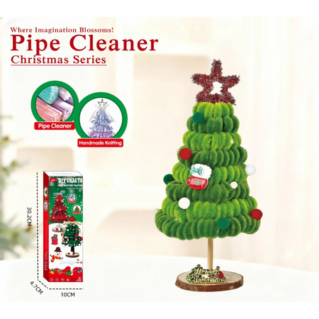 Kit creativ DIY Brad de Craciun handmade cu accesorii decorative, 8 ani+, OEM 823626