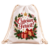 Rucsac tip sac, 43 x 34 cm, Craciun Fericit!, OEM