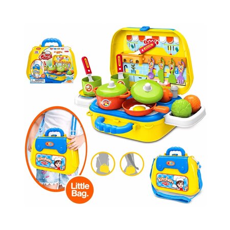 Set de joaca Bucatarie portabila 2 in 1, Chef Cooking, 3 ani+, OEM 823684