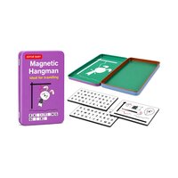 Joc magnetic de calatorie, Spanzuratoarea, 8 ani+, 100 litere magnetice, OEM