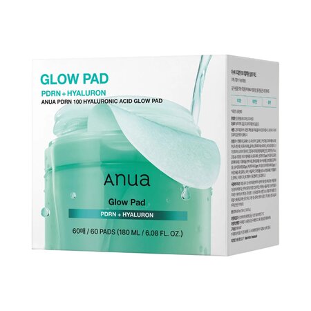 Dischete hidratante PDRN 100 Hyaluronic Acid Glow Pad, 180 ml, Anua 823694